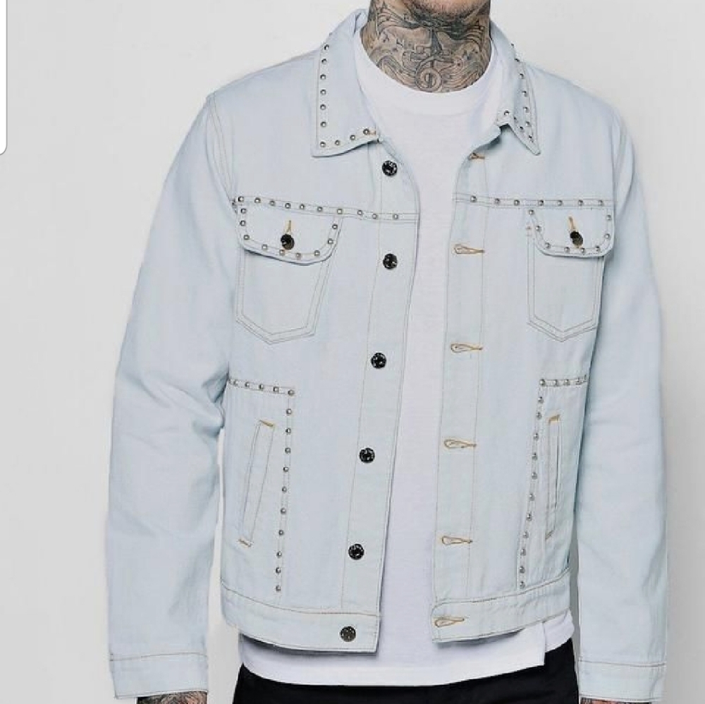 Studded Denim Western Jacket